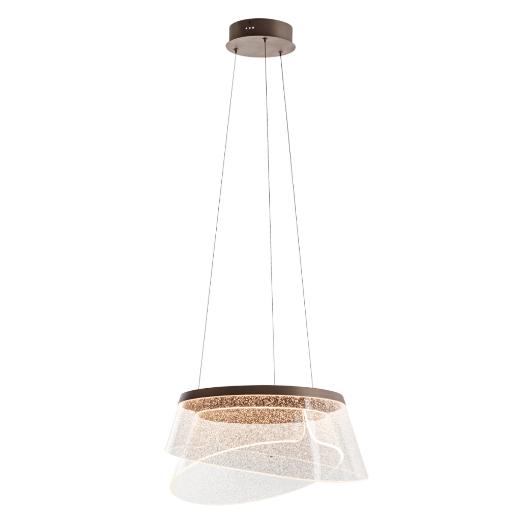 Sospensione Italux Foren LED 47W 3000K bronzo acrilico