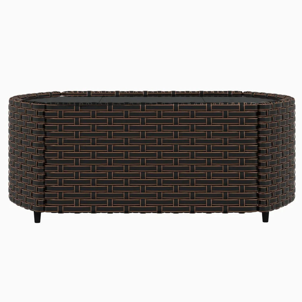 Set Mobili da Giardino 4 pz | Set Salotto da Giardino con Cuscini in Polyrattan Marrone
