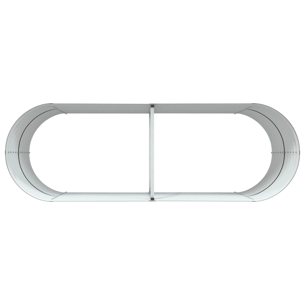 Letto da Giardino Rialzato  Marrone 240x80x81 cm in Acciaio Zincato
