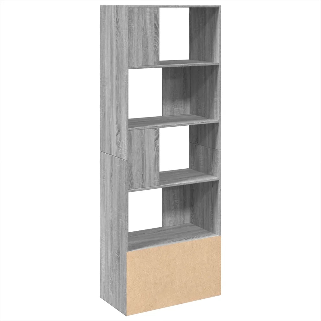 Libreria-Scaffale per Libri-Mobile di Stoccaggio Grigio Sonoma 70x36x189 cm in Legno Multistrato