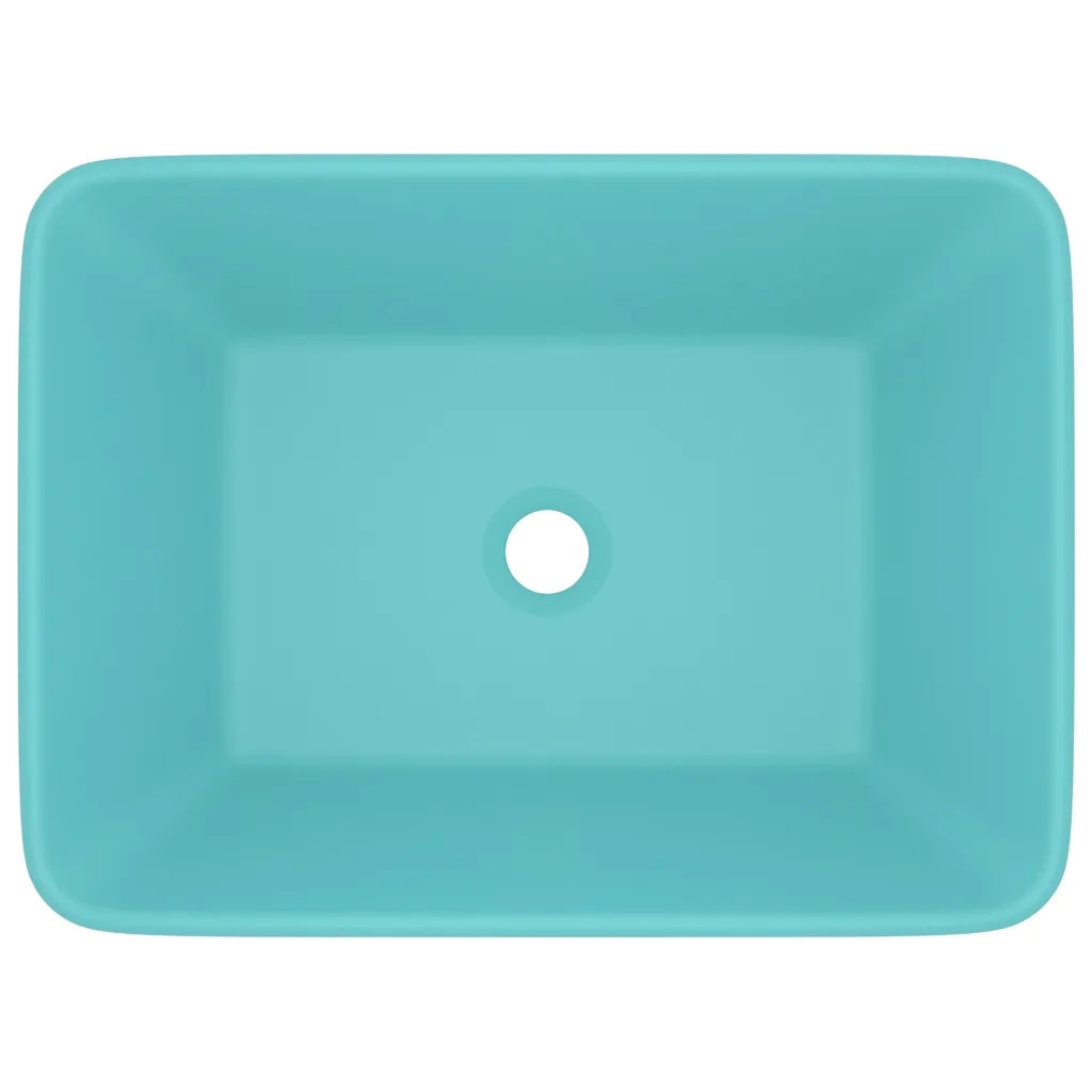 Lavandino-Lavello Luxury Turchese Opaco 41x30x12 cm in Ceramica