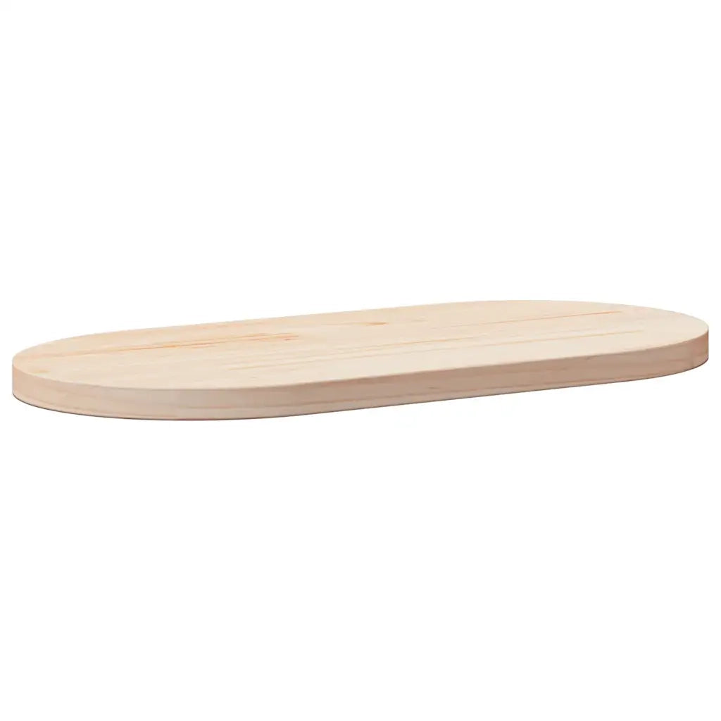 Piano Tavolo 70x35x2,5 cm in Legno Massello di Pino Ovalecod mxl 96144