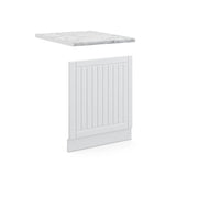 Pannello frontale Fame-Line Bianco rustico/Bianco 60 cm, PL Marmo Vicco