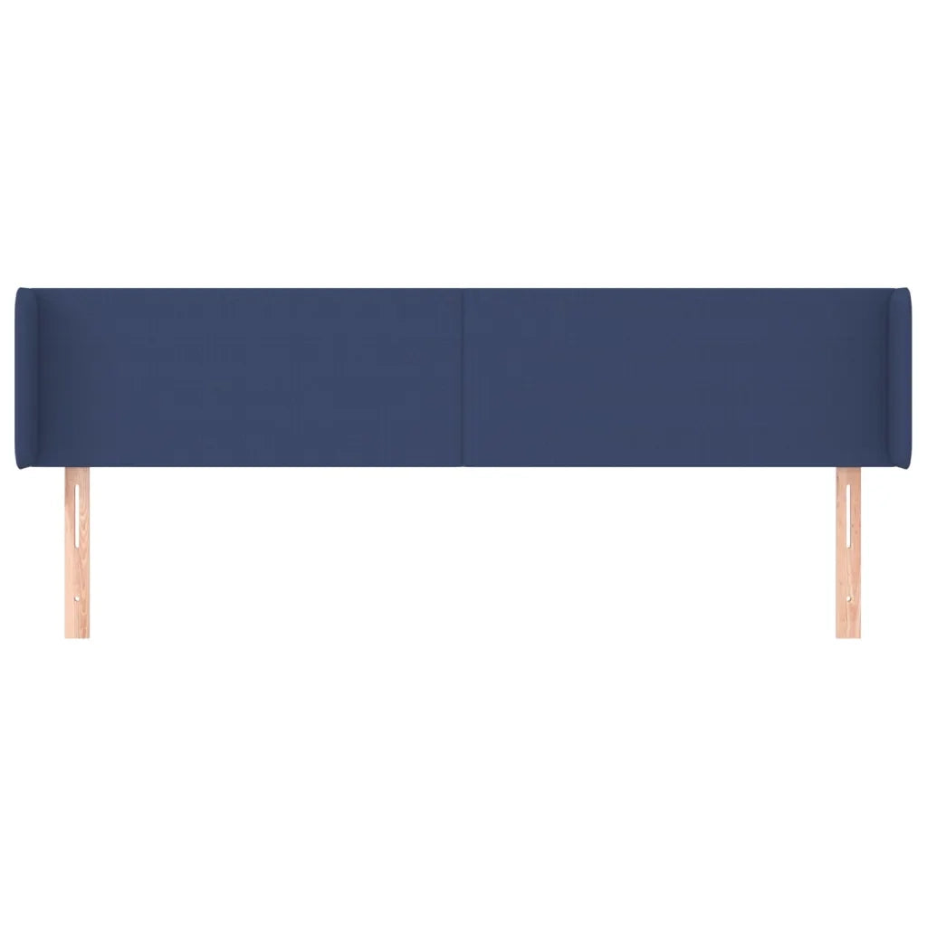 Testiera ad Orecchio-Testata con Orecchie Blu 163x16x78/88cm in Tessuto 680461