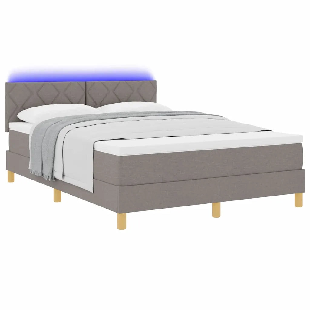 Letto a Sorgente LED con strisce LED Talpa 160 x 200 cm Tessuto 3342531