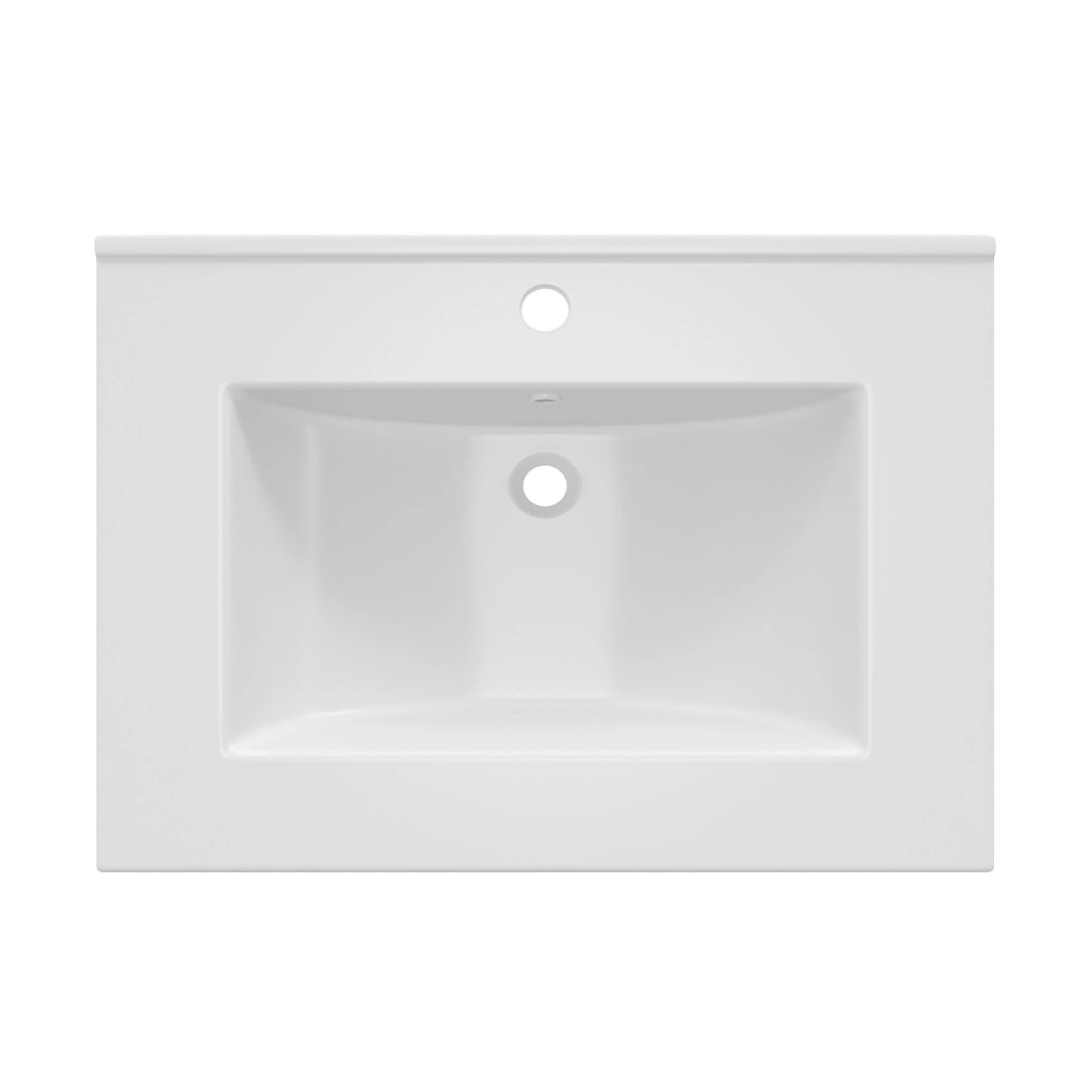 Mobile bagno con lavabo in ceramica 61 cm; 3 cassetti; anta; MDF nero lucido