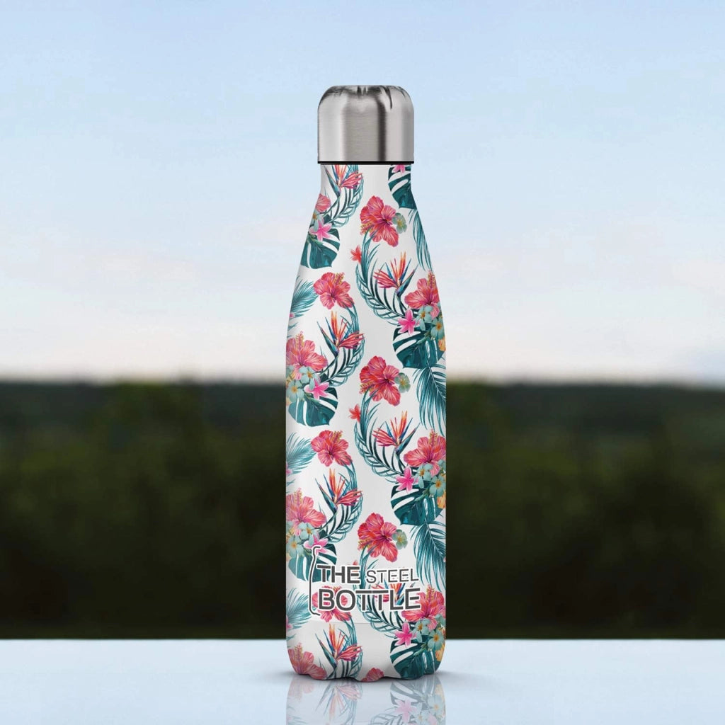 The Steel Bottle Bottiglia termica in Acciaio Inox Capacità 500 ml Chiusura Ermetica - Exotic Flowers