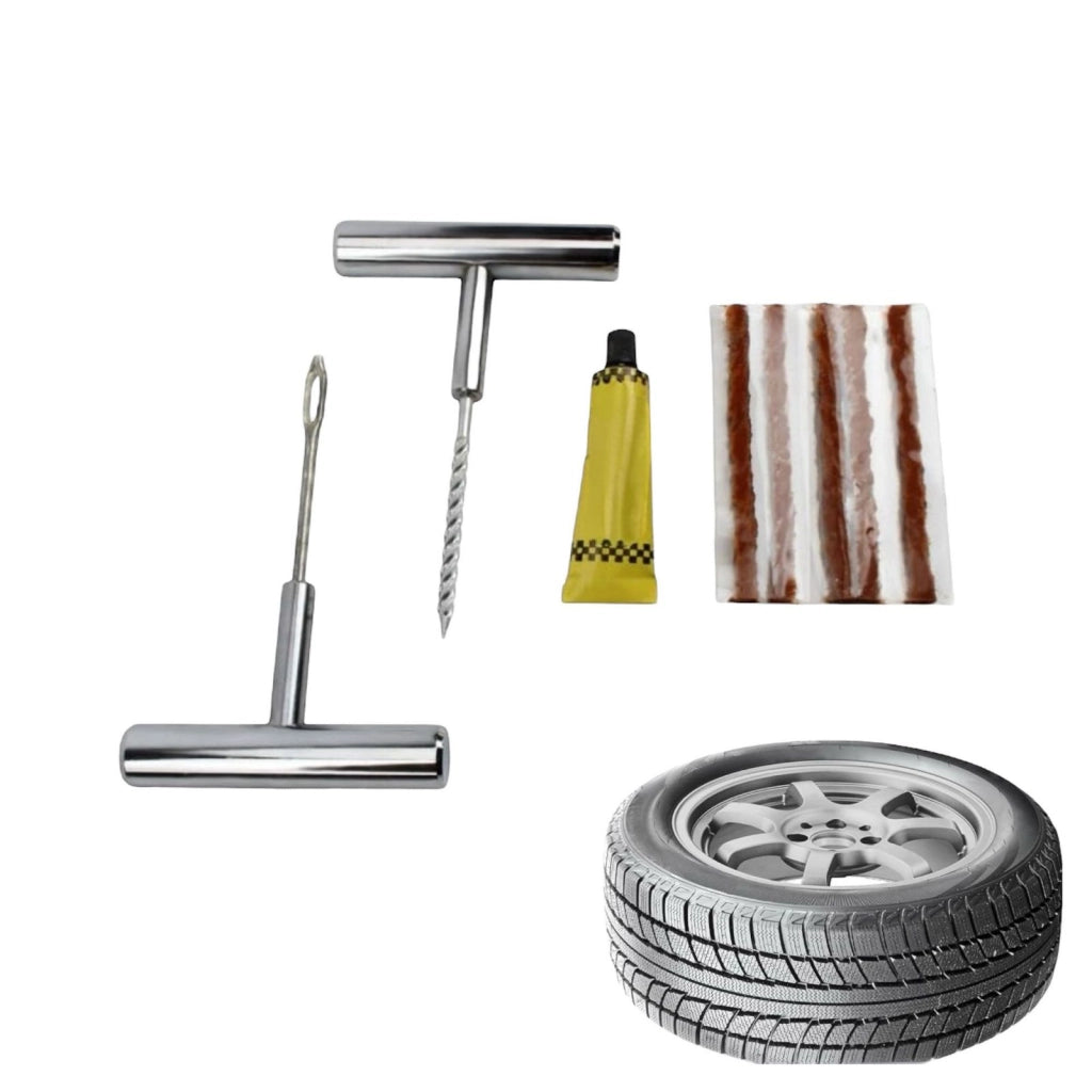 Kit Ripara Gomme Pneumatici Tubeless Riparazione Foratura Auto Moto ScooterArt.5326