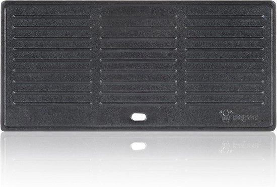 Piastra griglia in ghisa reversibile 42,5 x 20,5 cm per BBQ - Adatta per carbone e gas