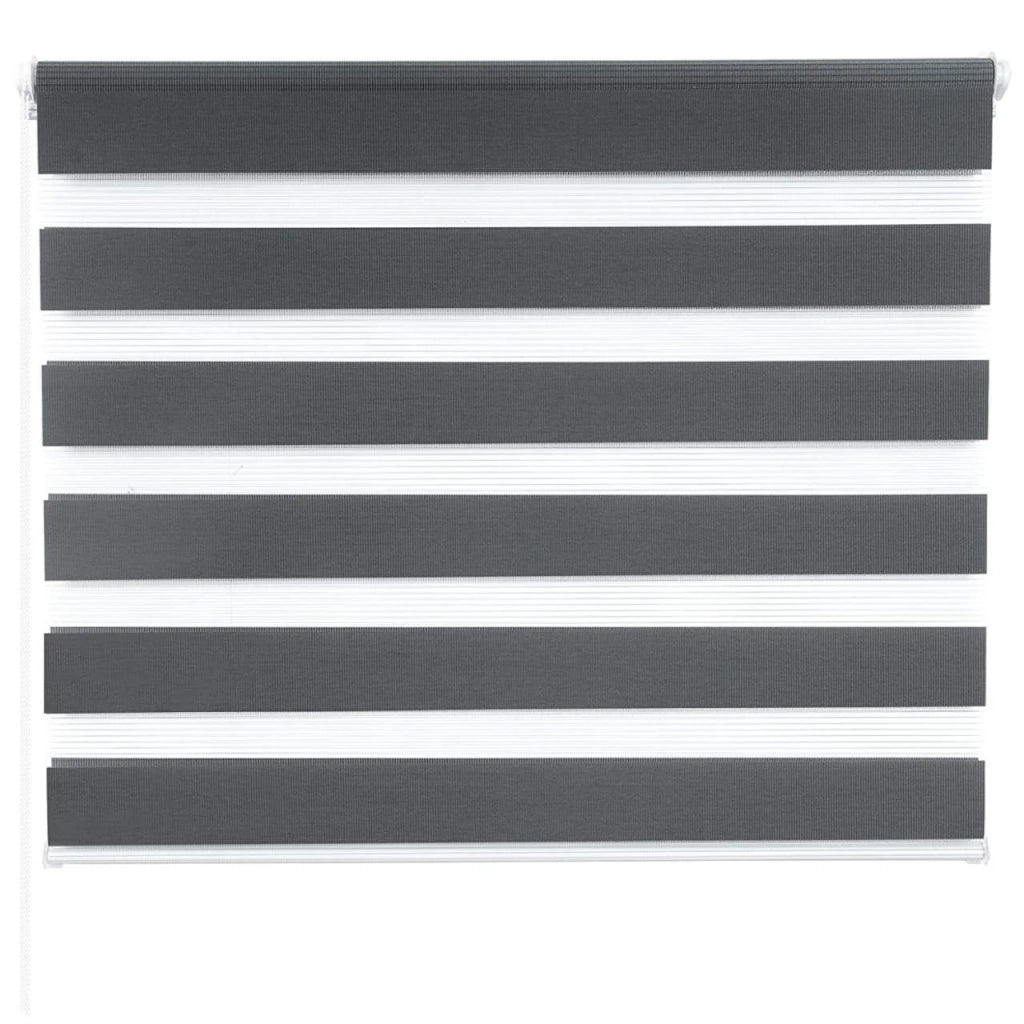 Tenda a rullo giorno e notte Zebra rullo a doppio strato 45x150cm grigio scuro 19_0000856