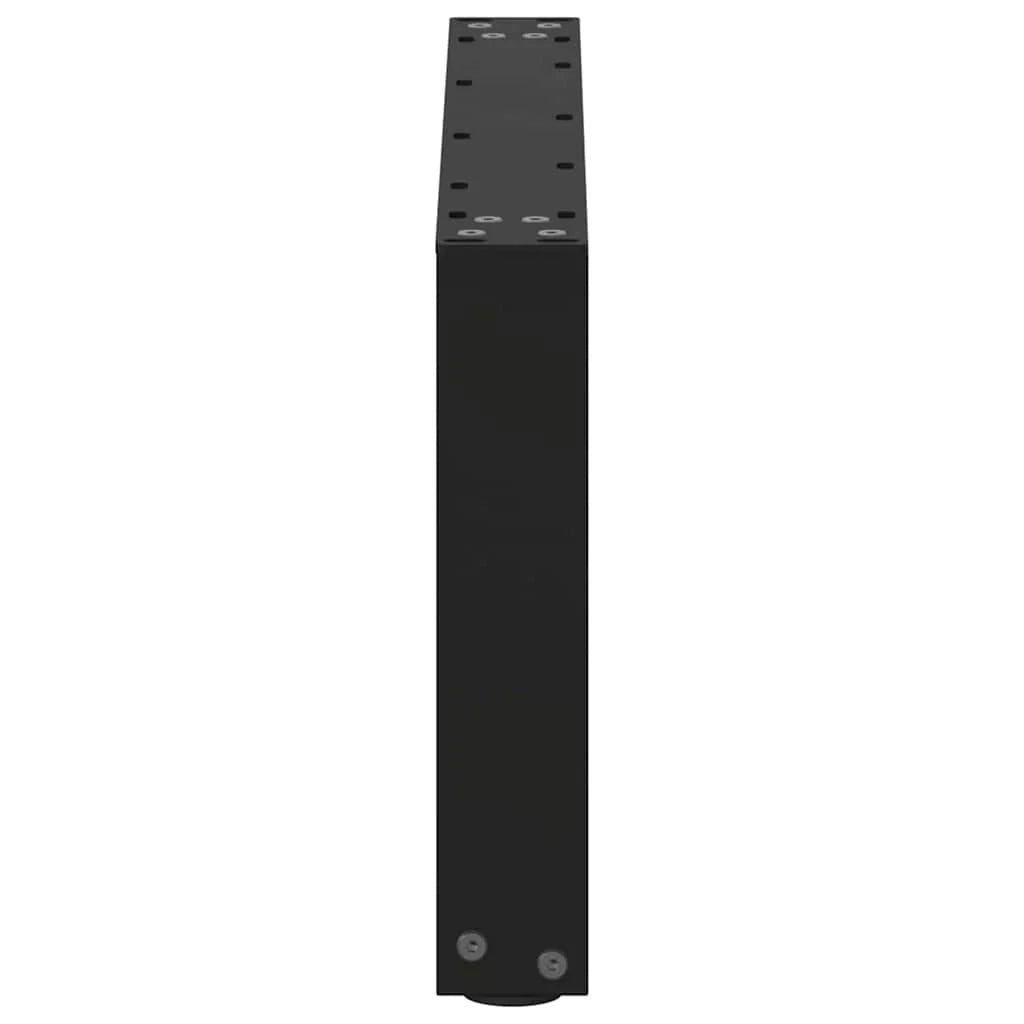 Set di 2 gambe per tavolino da caffè a forma di U dal design moderno 60 x 30 cm con piedini regolabili in acciaio nero 02_0057380