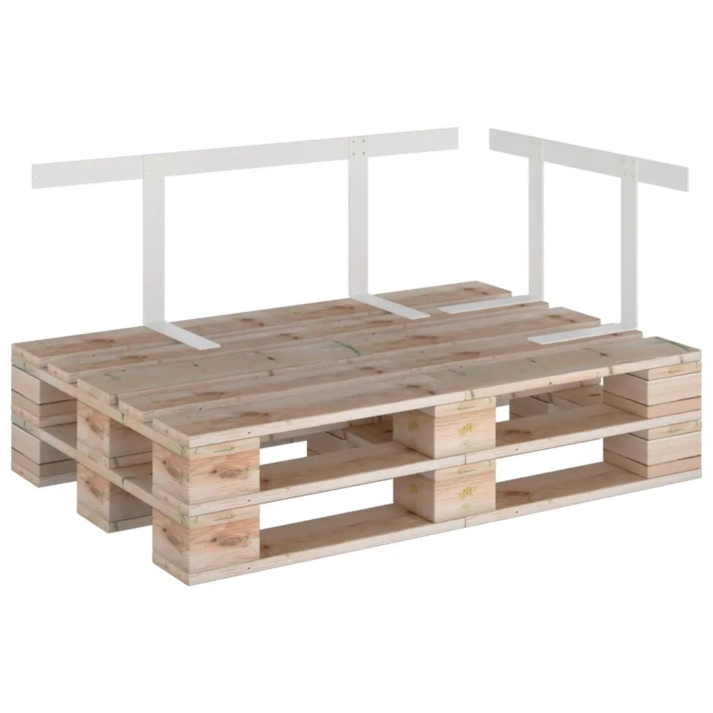 Schienale per Divano a Pallet Bianco 110 cm in Ferro