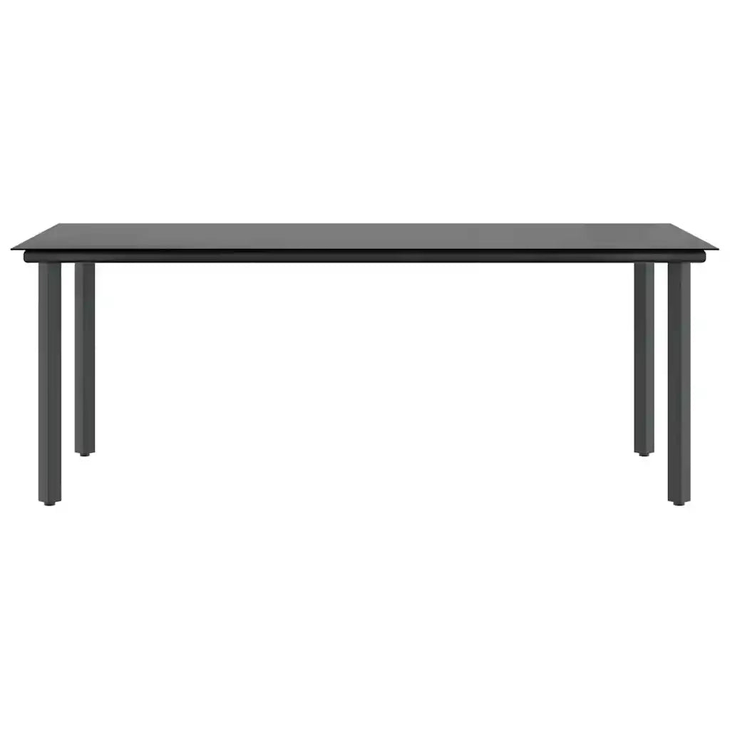 Set da Pranzo da Giardino 9 pz con Cuscini Polyrattan Vetro
