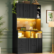 Colonna cucina 180 cm con LED RGB, prese e portabicchieri