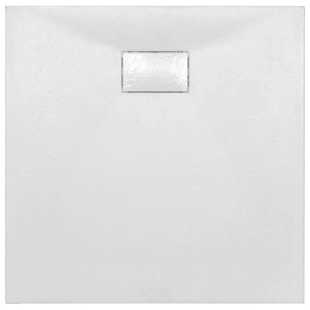 Piatto doccia rettangolare per bagno casa interno foro di scarico standard 9 cm SMC 90x90 cm bianco 02_0003450