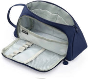 Etui con grande capacità, etui per ragazzi, ragazze, adulti, etui, 21 x 11 cm (blu marino)