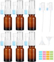 Set di flessi riempibili per nebbia - 6 pezzi - 10ml - Vetro marrone