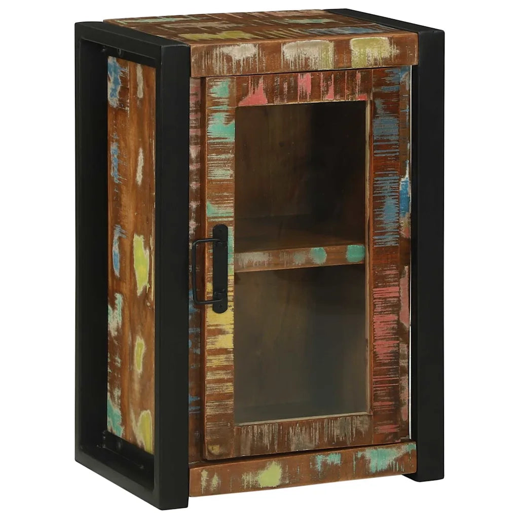 Mobile da Bagno con porta Marrone Legno Recuperato Massello 4016013