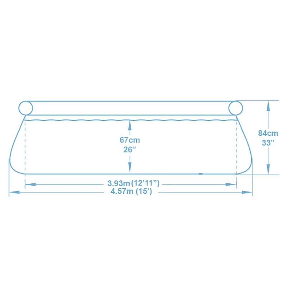 Trade Shop - Piscina Fuori Terra Fast Set Con Pompa Filtro ø457x84cm Design Geometrico Rotonda 57313 -