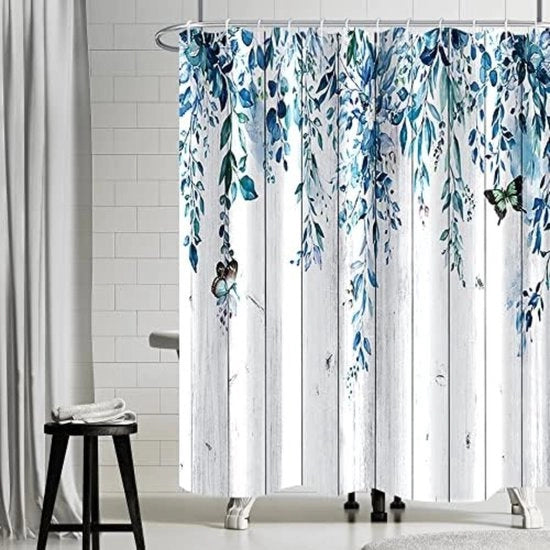 Doccia a tenda in tessuto - Blu - 180 x 180 CM