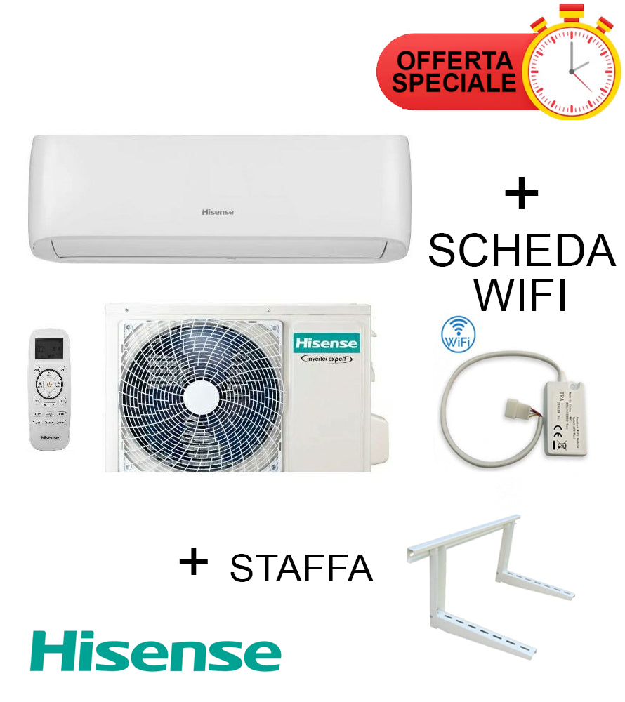 Climatizzatore  Hisense 18000 Btu + Staffa + SCHEDA WIFI W4GX  Inverter Serie EASY SMART R-32 Wi-Fi Optional