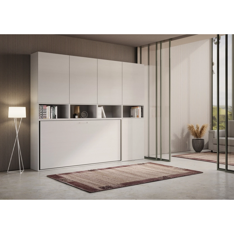 Letto a scomparsa singolo orizzontale Kando composizioni - No,C