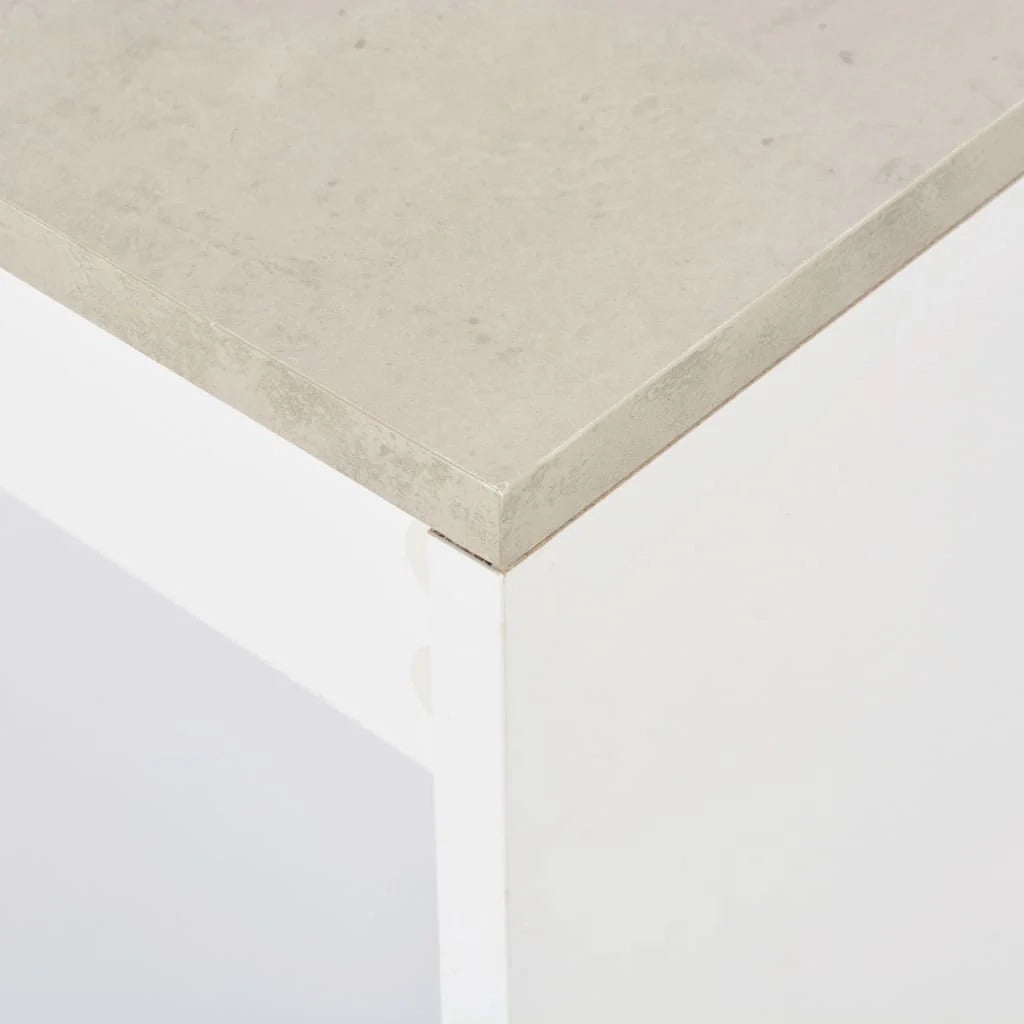 Tavolo alto da bar/bistrot con ripiano bianco 110 cm 0902051