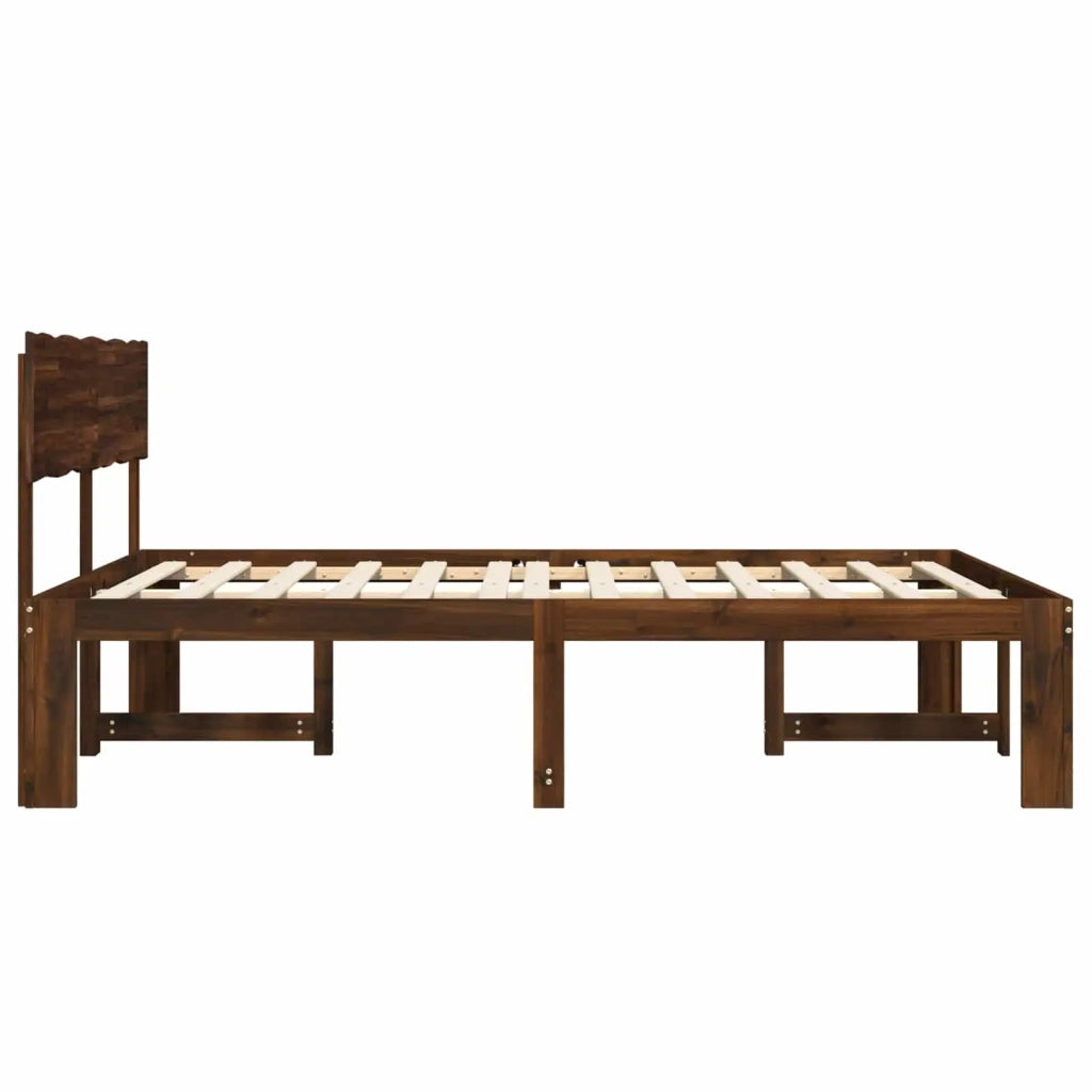 Letto matrimoniale con testiera ROSTOCK Marrone Scuro 903359