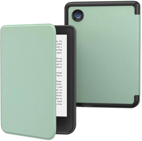 Foglio di protezione per e-reader ultraleggero - 6 pollici - Agave verde - Protezione contro graffi - Funzione di attivazione/sospensione automatica