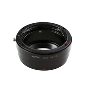 Kipon Adattatore per obiettivo per Fuji OX a Fuji X con attacco a baionetta, con regolazione manuale di apertura e messa a fuoco, pratico accessorio per fotocamera