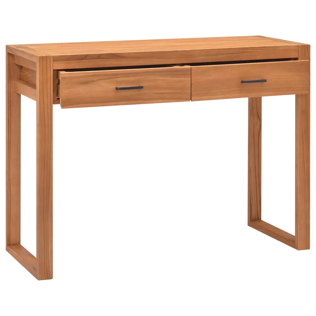 Scrivania con 2 Cassetti 100x40x75 cm Legno di Teak Riciclato cod mxl 71053