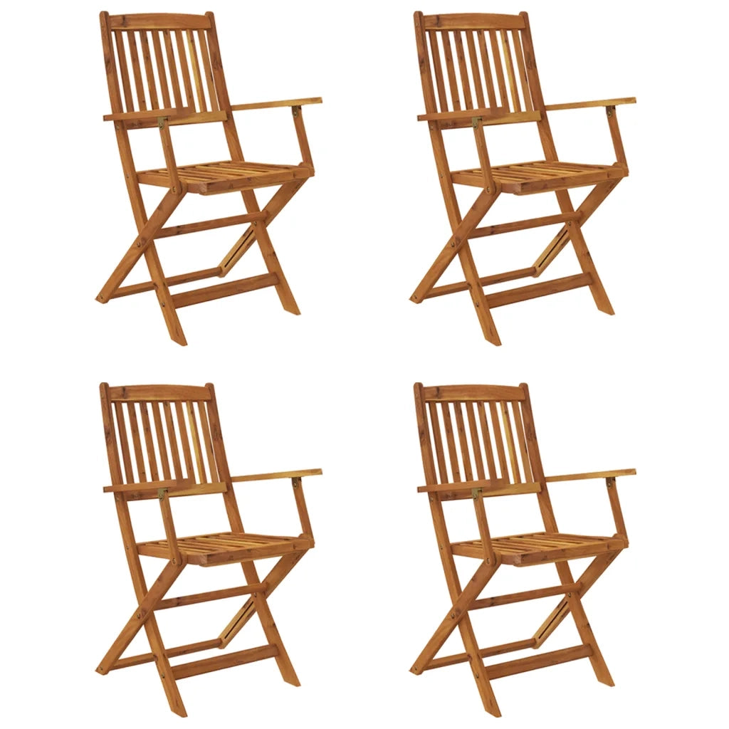Set da Pranzo da Giardino 5 pz Pieghevole in Massello di Acacia 3060193