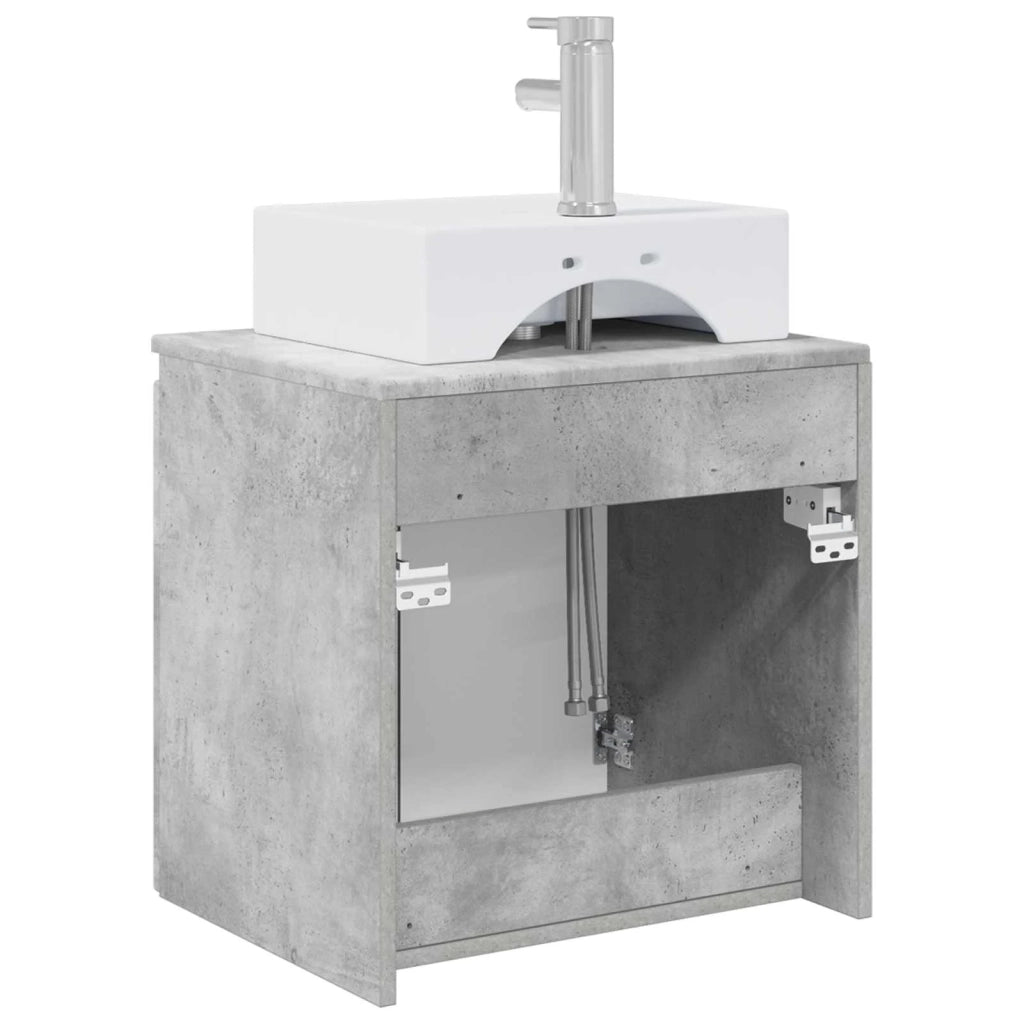 Mobile Lavabo da Parete Grigio Cemento 49,5 x 41 x 62,5 cm 890415