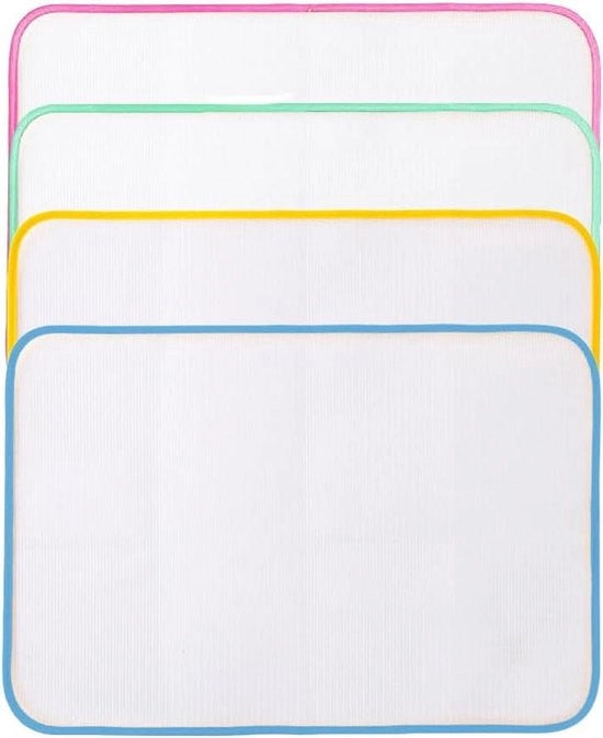 Set di 4 stoffe a maglia in mesh resistente al calore, tavola di protezione per la piastra da stiro - 40 x 60 cm, set di protezione per tessuti delicati in mesh e metallo.
