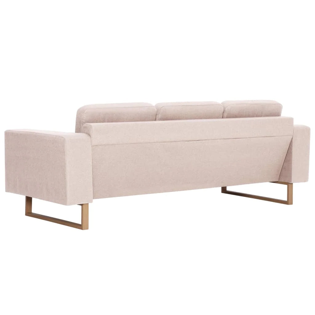 Divano a 2 posti per soggiorno salotto arredamento per la casa tessuto color crema 02_0019073