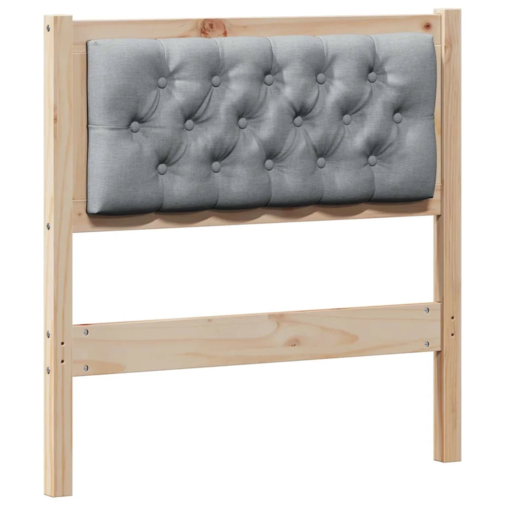 Testiera-Testata-Testiera Decorativa Marrone e grigio chiaro 75 cm Legno di pino massello
