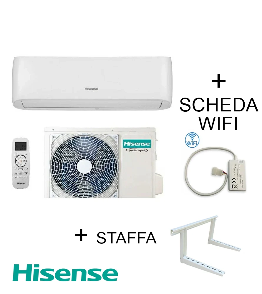 Climatizzatore  Hisense 18000 Btu + Staffa + SCHEDA WIFI W4GX  Inverter Serie EASY SMART R-32 Wi-Fi Optional