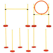 SET AGILITY DOG CON PALETTI ED ANELLO REGOLABILE PER ADDESTRAMENTO CANI