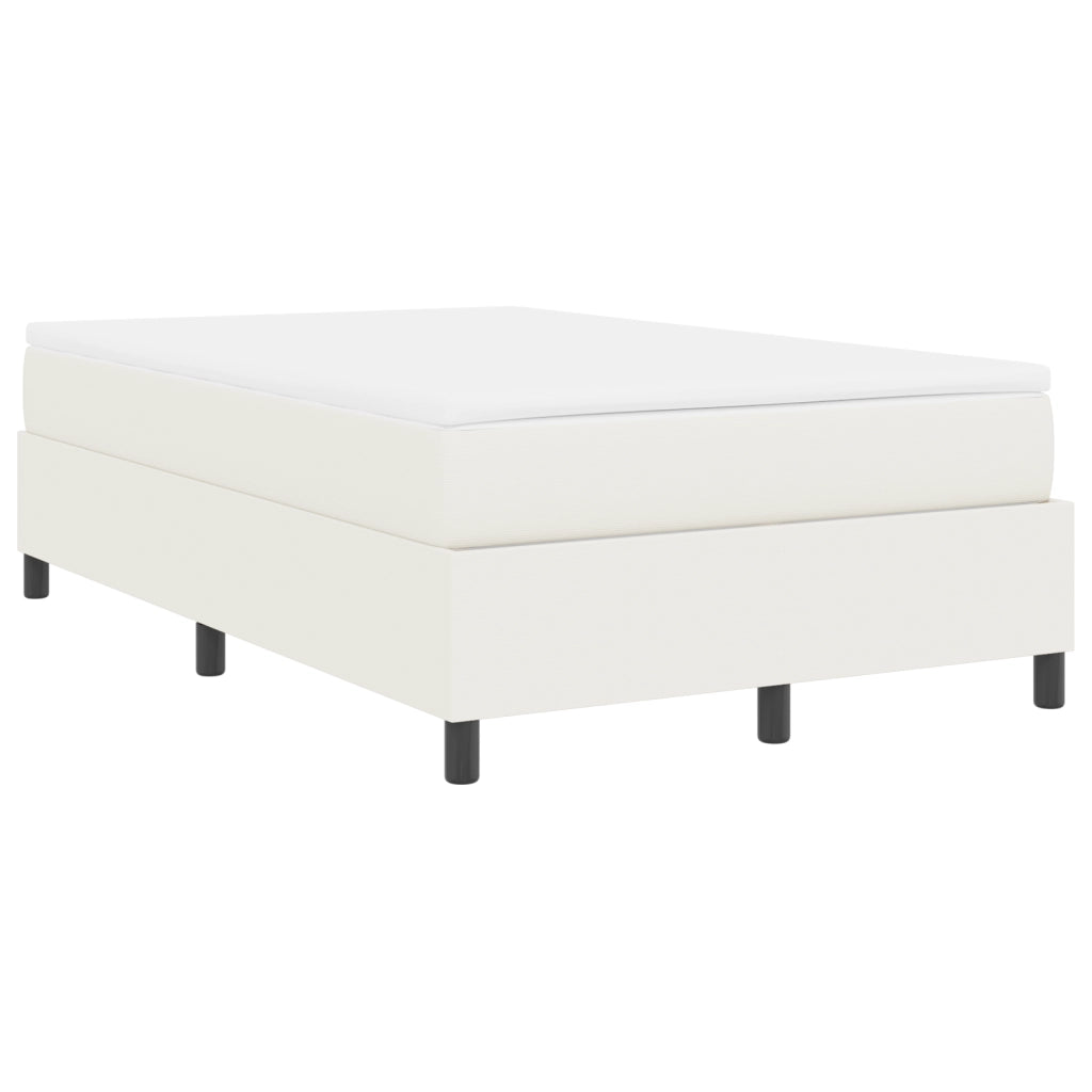 Letto a Molle con Materasso Crema Matrimoniale Velluto
