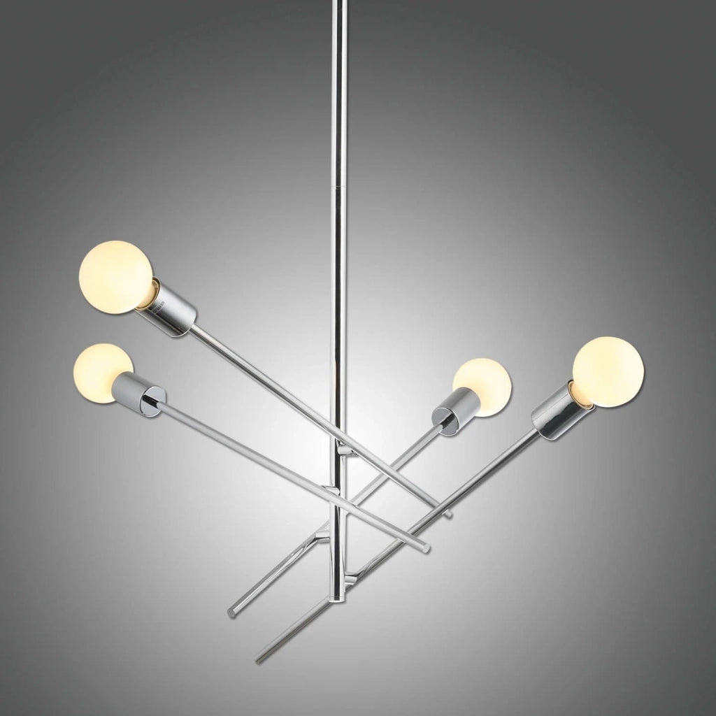 LÚZETE - LÁMPARA DE TECHO EROS 4 LUCES CROMO