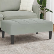 Poggiapiedi Grigio Chiaro 77x55x31 cm in Velluto