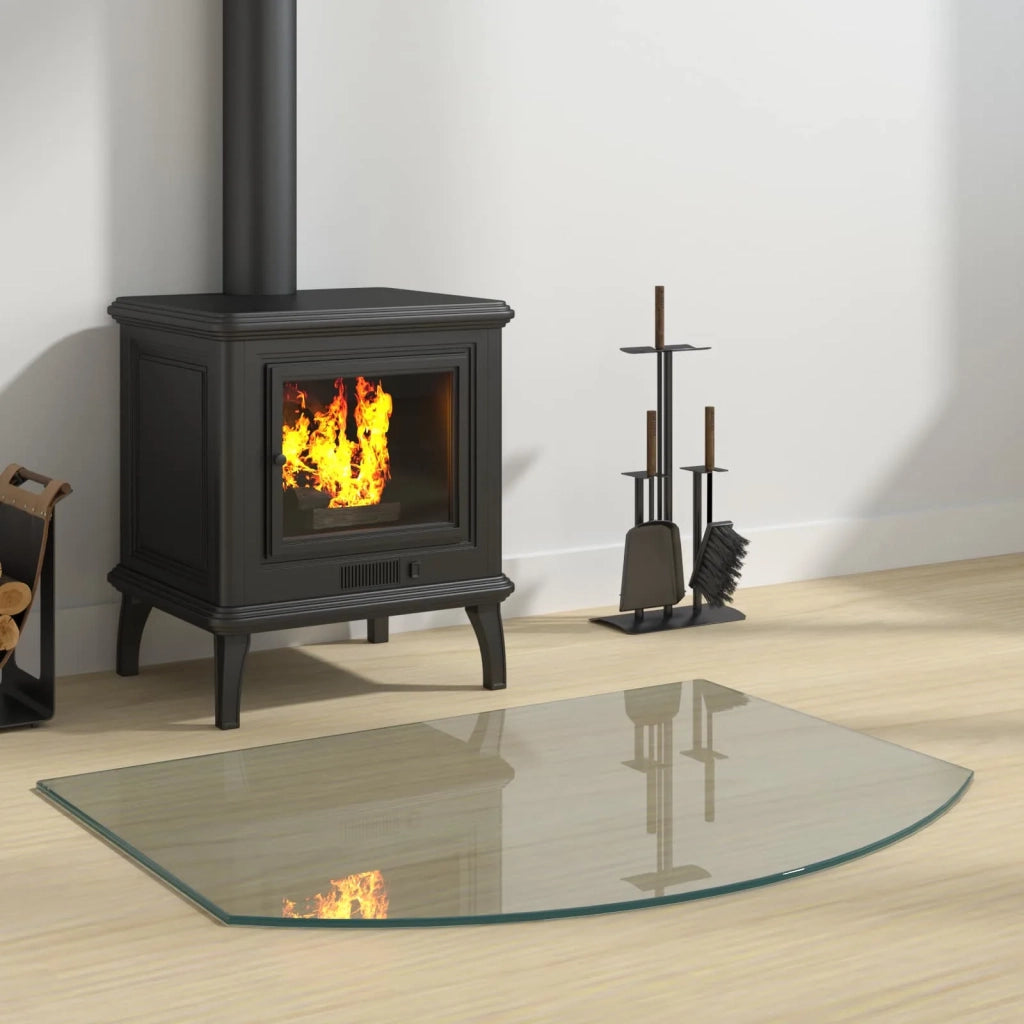 Piastra in vetro per camino Trasparente 80 x 60 cm Vetro 353875