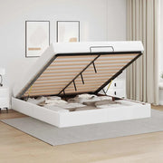 vidaXL Struttura letto con materasso Bianco Puro 160 x 200 cm