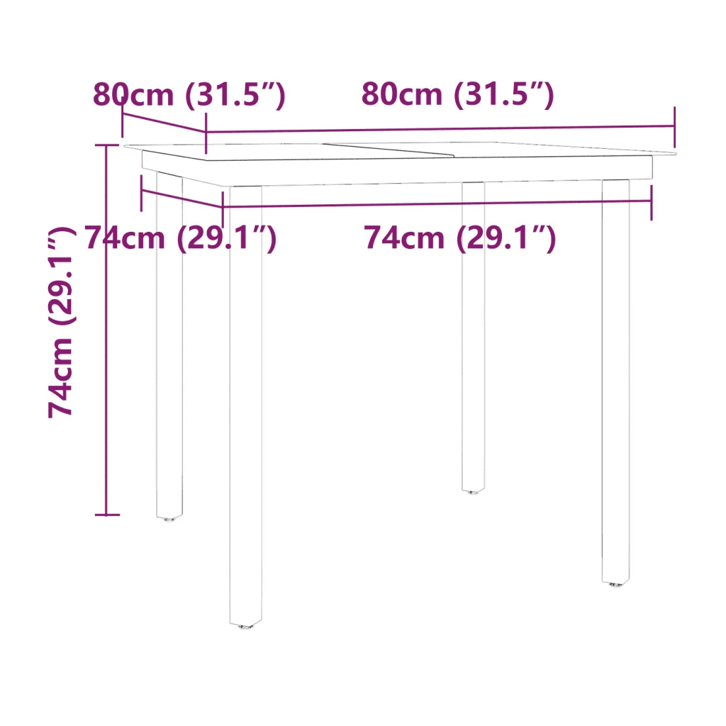 Set da Pranzo per Giardino 5 pz con Cuscini Grigio e Nero cod mxl 43008