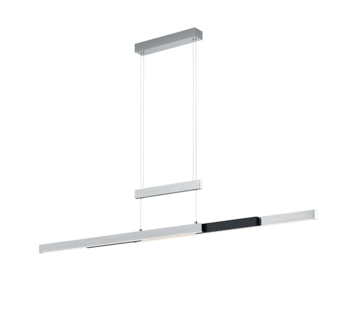 Lampada a sospensione LED, metallo, alluminio, 150,5x150x6 cm, Trajan