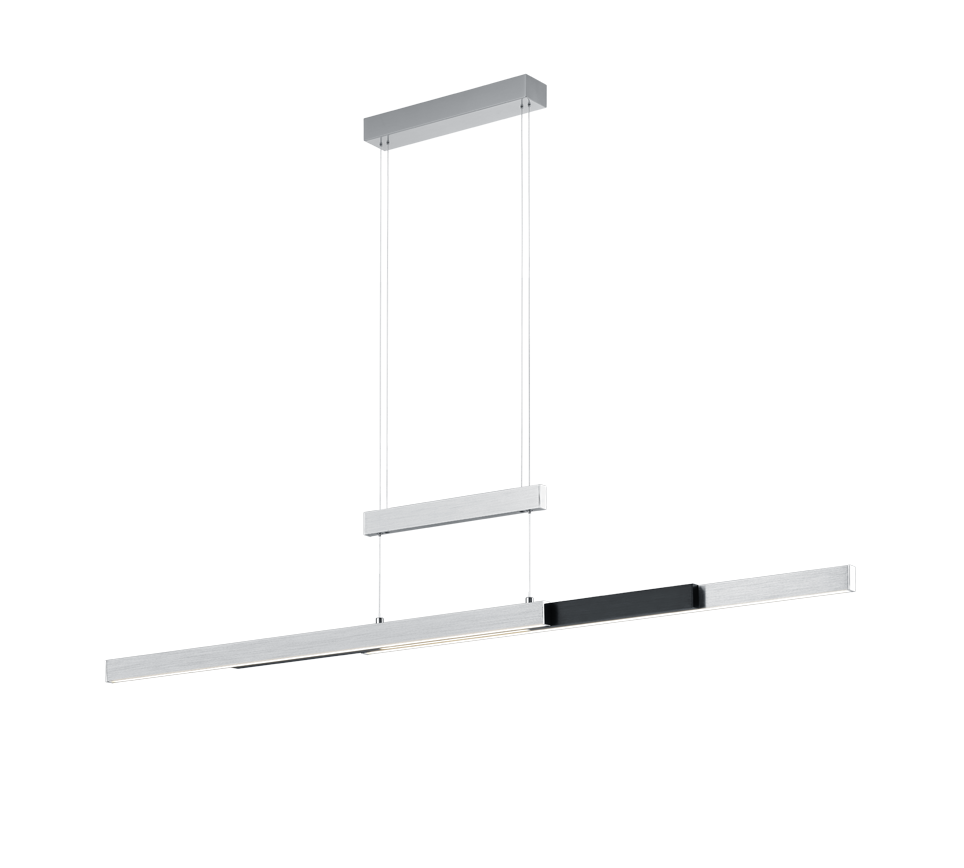 Lampada a sospensione LED, metallo, alluminio, 150,5x150x6 cm, Trajan
