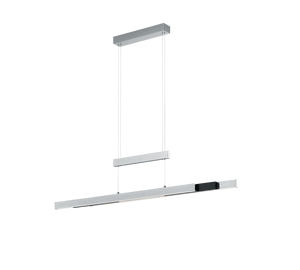 Lampada a sospensione LED, metallo, alluminio, 150,5x150x6 cm, Trajan