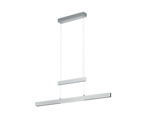 Lampada a sospensione LED, metallo, alluminio, 150,5x150x6 cm, Trajan