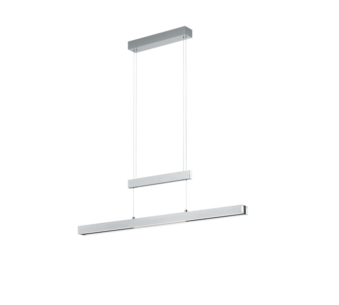 Lampada a sospensione LED, metallo, alluminio, 150,5x150x6 cm, Trajan