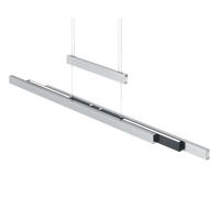 Lampada a sospensione LED, metallo, alluminio, 150,5x150x6 cm, Trajan